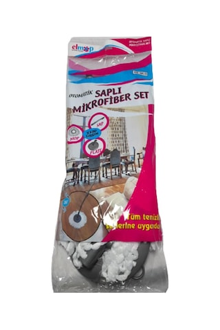 Elmop Döner Başlıklı Yedek Mop Seti - Mikrofiber Mop + Teleskobik Sap
