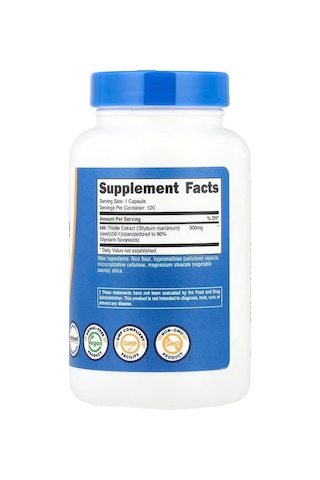Nutricost Milk Thistle 80% 300 Mg 120 Caps