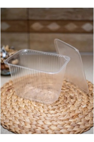 Ecopakplast Tek Kullanımlık Plastik Kapaklı Kaplar 2000 Ml 100 Adet 186232475 100