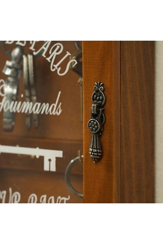 Novahub Ahşap Anahtar Kutusu, Pastoral Tarzı, Mavi, Kahverengi, 25x21x6cm, Ev Depolama, Anahtar Kancaları, Duvar Dekorasyonu Mavi