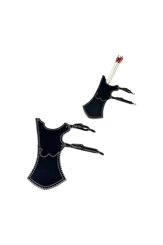 Okçubaba Siyah Tirkeş Geleneksel El Yapımı Osmanlı Okçuluk Tirkeşi