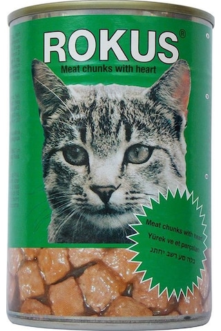 Rokus Yürekli Konserve Yetişkin Kedi Maması 410 G