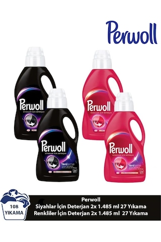 Perwoll Yenileme Siyahlar 2x 1.485 Ml 27 Yıkama & Renkliler X2 1.485 Ml 27 Yıkama 3'lü Set 108 Yıkama set-hnkdtj-5259-6210 1400 ML
