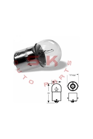 SKAUTO 12V R5W 67 Park Stop Ampul Ba15S 10 Adet