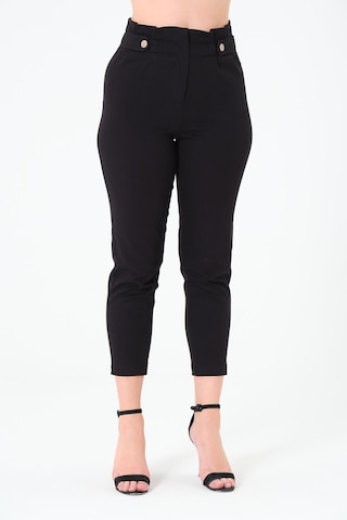 Sortie Collection Pileli Gabardin Pantolon Siyah