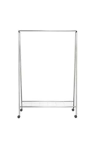 Tekerlekli Oval Askılık Ayaklı Askılık Konfeksiyon Butik Askılık Krom