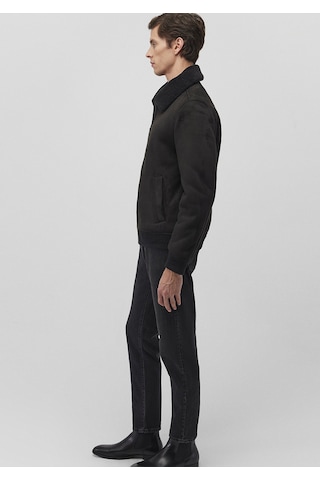 Mavi - Siyah Suni Deri Ceket 0110450-900 Siyah