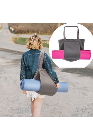 Honmex Gri Kumaş Yoga Mat Çantası - Taşıma Ve Saklama Fonksiyonu - 47x35x10.5 Cm Boyutunda