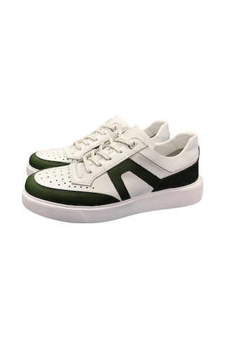 King Paolo King Shoes Yeşil Beyaz Erkek Sneaker Beyaz - Yeşil