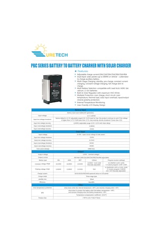 Uretech DC-DC Akü Şarj Cihazı 12V 40A Amper Yaşam Aküsü Şarj Cihazı