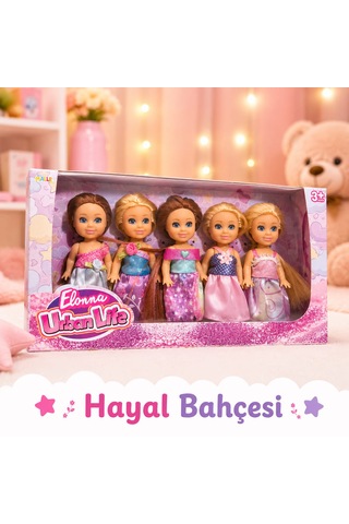 5'li Oyuncak Bebek Seti Çok Renkli