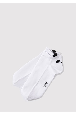 Mavi - Beyaz Patik Çorap 1912466-620 Beyaz