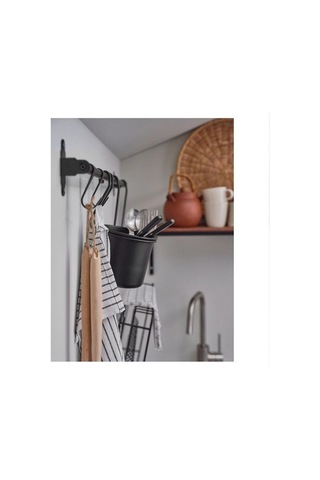 Ikea Hultarp Banyo Askısı 5 Kancalı 5'li 1.8 X 5 X 7 Cm Siyah