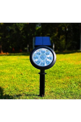 18w Led Güneş Enerjili Solar Kazıklı Çim Armatür Cata Beyaz Işık