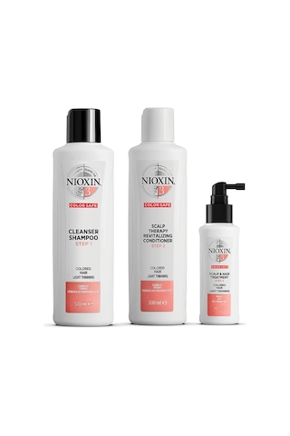 Nioxin System 3 Cleanser Şampuan 300 ML + Scalp & Hair Treatment Durulanmayan Saç Spreyi 100 ML + Therapy Saç Kremi 300 ML