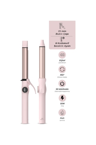 Ks-625 Profesyonel Dijital Saç Maşası 25 Mm, Led Ekranlı, 140-200 C Isı Ayarlı