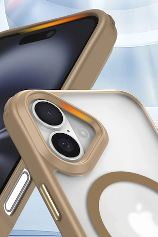 Newface - 6 - Apple Uyumlu iPhone 16 Plus Kılıf Enka Magsafe Silikon Kılıf - - Kmrsfres - Titan Gri