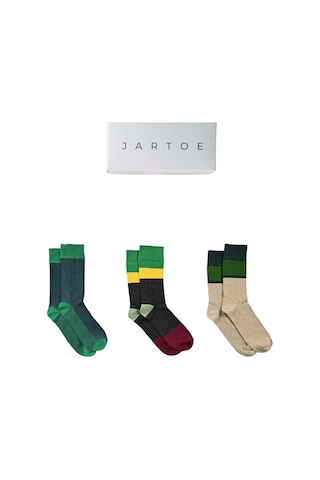 Erkek Sabadell 3'lü Soket Çorap Renkli