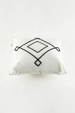 Koza Home Craft Siyah Baklava Dilimi Desenli Boncuk Elyaf İç Dolgulu Kırlen Standart