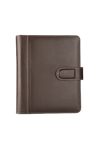 Organizer Ajanda Tarihsiz Çizgili 4 Halkalı 19.5x23 CM - Kahve Kahverengi