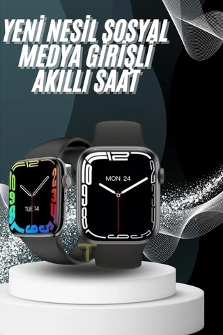Yeni Model Akıllı Saat Dokunmatik Ekran Uni Amoled Ekran 44 Mm