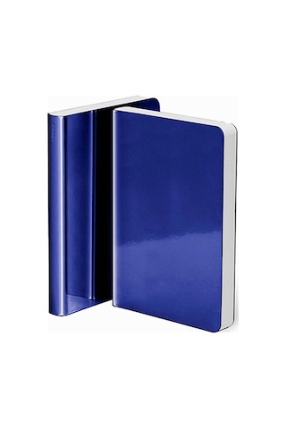 Nuuna Gri Noktalı A6 Defter Shiny Starlet Blue 53252 Çok Renkli