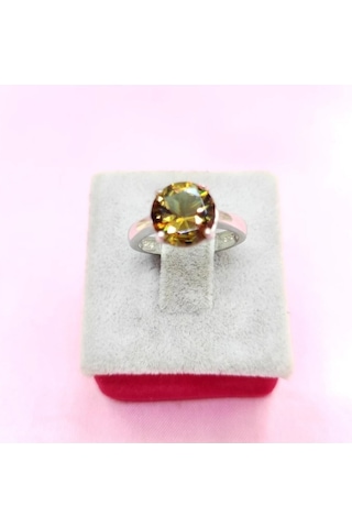 Oriental Kuyumculuk Jewellery Yuvarlak Zultanit Taşlı Gümüş Yüzük Gümüş