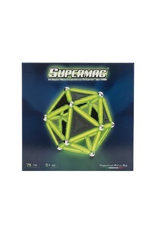 Supermag 75 Parça Fosforlu Manyetik Yapı Ve Geometri Oyuncağı- Stem Set