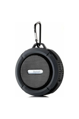 Hfambition Sıcak Suya Dayanıklı Mini Bluetooth Hoparlör - Sessiz Kontrol, Mikrofon Ve Sıçramalı Tutucu İle Duşta Müzik Keyfi Siyah