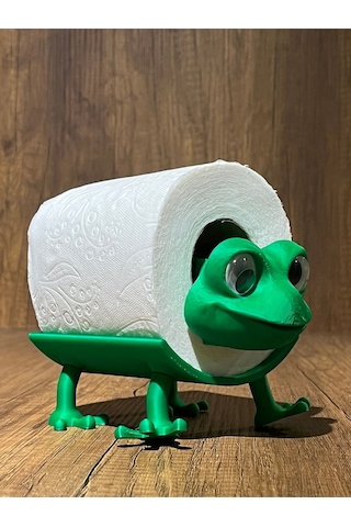 Kurbağa Peçetelik Tuvalet Kağıdı Standı Yeşil
