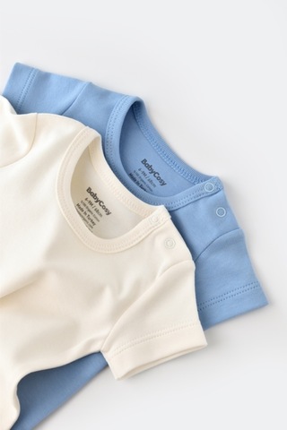 BabyCosy Organik 2li Kısa Kollu Badi Csy3021 001