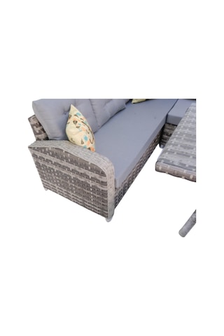 Aria Rehome Rattan İki Puflu L Köşe Takımı 708