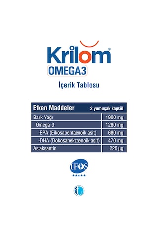 Krilom Omega 3 Takviye Edici Gıda 50 Yumuşak Kapsül