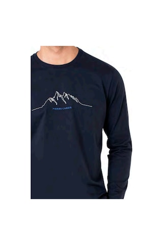 Pierre Cardin 6101 Erkek Uzun Kollu Bisiklet Yaka Pijama Takımı-lacivert Lacivert