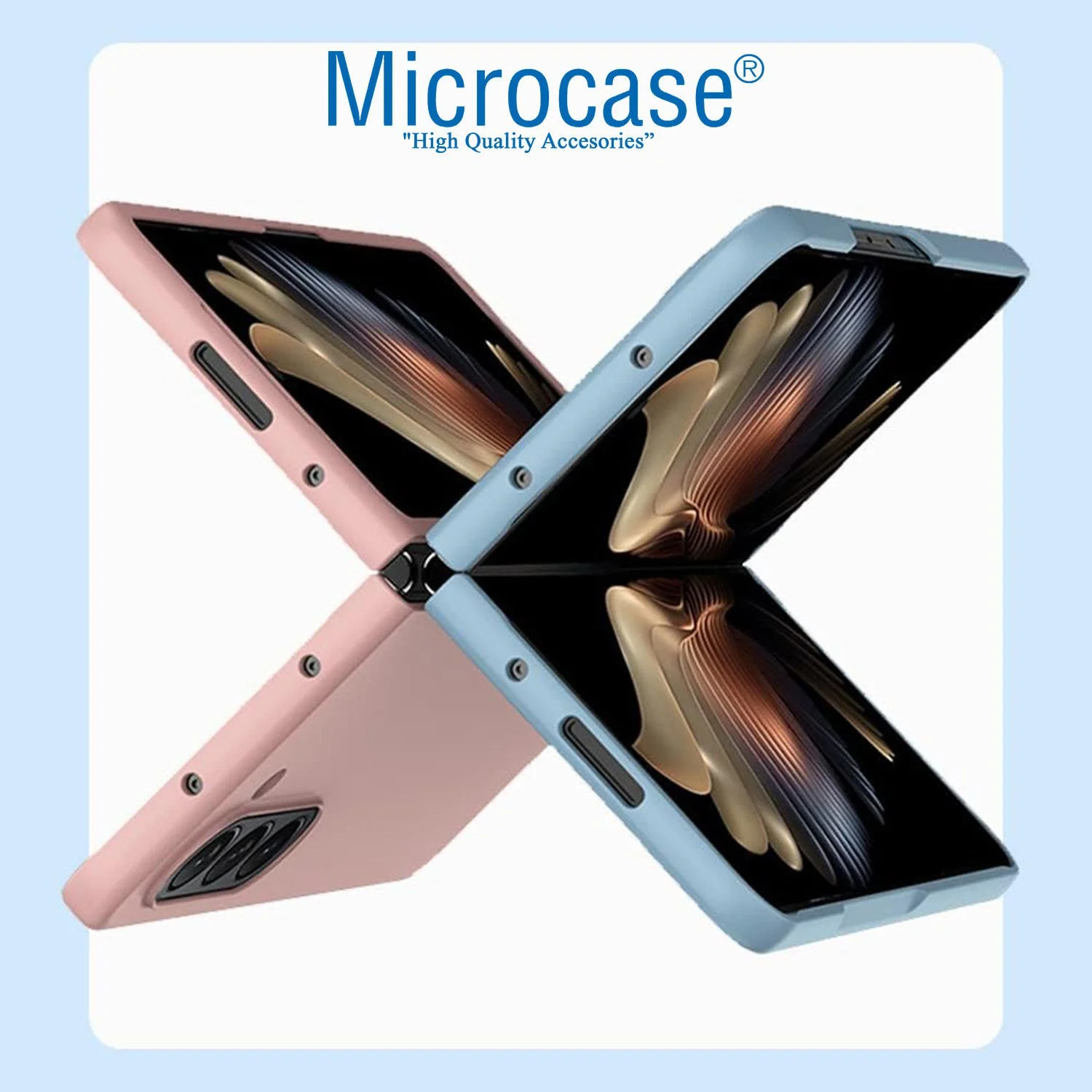 Microcase Google Pixel 10 Pro Fold İle Uyumlu Mat Yüzey Sert Plastik Kılıf - Al8848 Siyah Koyu Mavi
