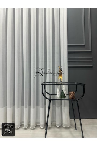 Tül Perde Fina Desen Brillant 1.kalite Ultra Gramajlı Ekru