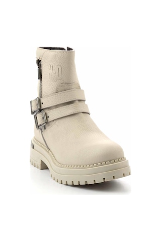 Harley Davidson Beige Hakiki Deri Kadın Bot & Bootie Hd0777055603 Beige