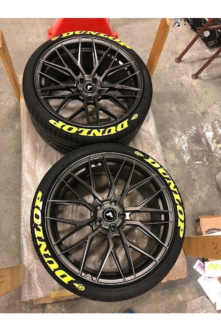 Lastik Yazısı 8Xli Dunlop Sarı 1.Sınıf Kalite Solmaz Stıker