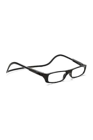 Trendooze Manyetik Boynuz Kolu Okuma Gözlüğü +2.0, Hafif Renkli Tasarım, Siyah - Unisex