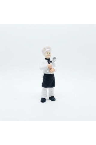 Kaşık Tutan Aşçı-teraryum Figürü 8.8cm Çok Renkli