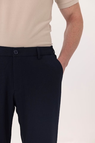 Sabri Özel Lacivert Yanı Lastikli Köprülü Kemerli Slim Fit Jogger Pantolon