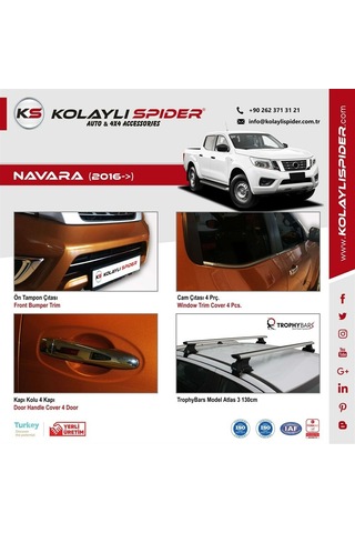 Nissan Navara Arka Tampon Eşiği Krom 2016 ve Sonrası