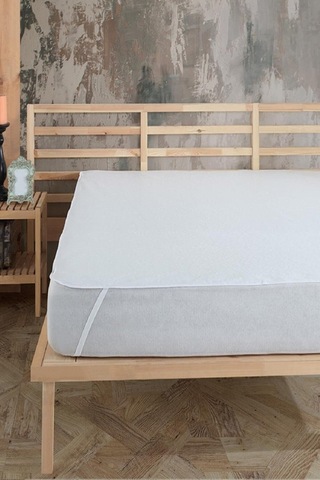 Mycey Çift Kişilik Sıvı Geçirmez Alez 200 X 200 Cm Micro Kumaş Köşelerinden Lastikli Beyaz
