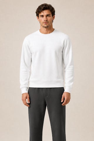 Redline Steni Yeni Sezon Erkek Regular Fit Kışlık Bisiklet Yaka Sweatshirt Beyaz