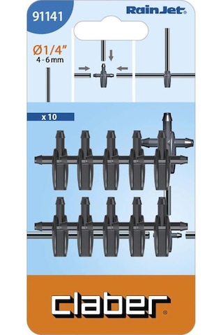 Claber Sulama Borusu T Bağlantı Adaptörü 10'lu Paket 91141