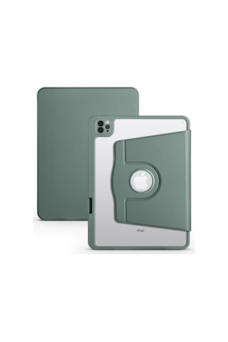 Apple Uyumlu iPad, Air 10.9 2020 4.Nesil Kılıf Termik Kalemlikli Dönen Standlı