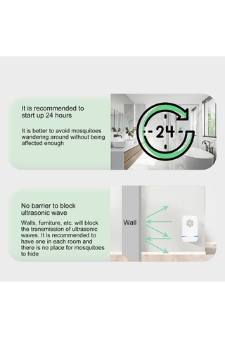 Youtek Ev, Ofis Ve Depo İçin Elektromanyetik Ve Ultrasonik 360 Zararlı Hayvan Kovucu - Avrupa Standartı Beyaz