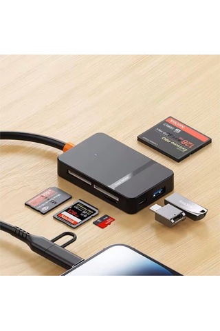 Ads-315 5-gbps Usb-c + Usb 8in1 Port Ms Cf Tf/sd Dhc Sdxc Kamera Kart Okuyucu