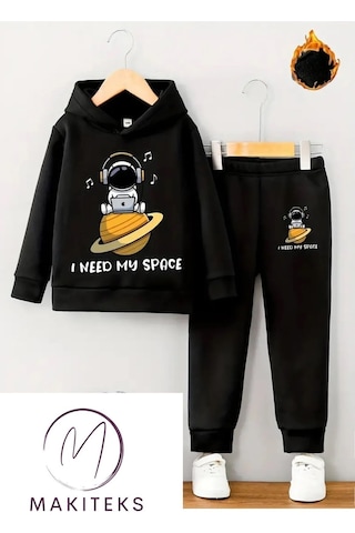 Uzay Astranot Lacivert Kız Erkek Uniseks Çocuk Eşofman Takımı Lacivert