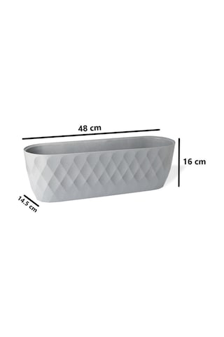Omnipazar Krs-472 Dekoratif Yakamoz Balkon Saksı 6.5 Litre No 2 Krem